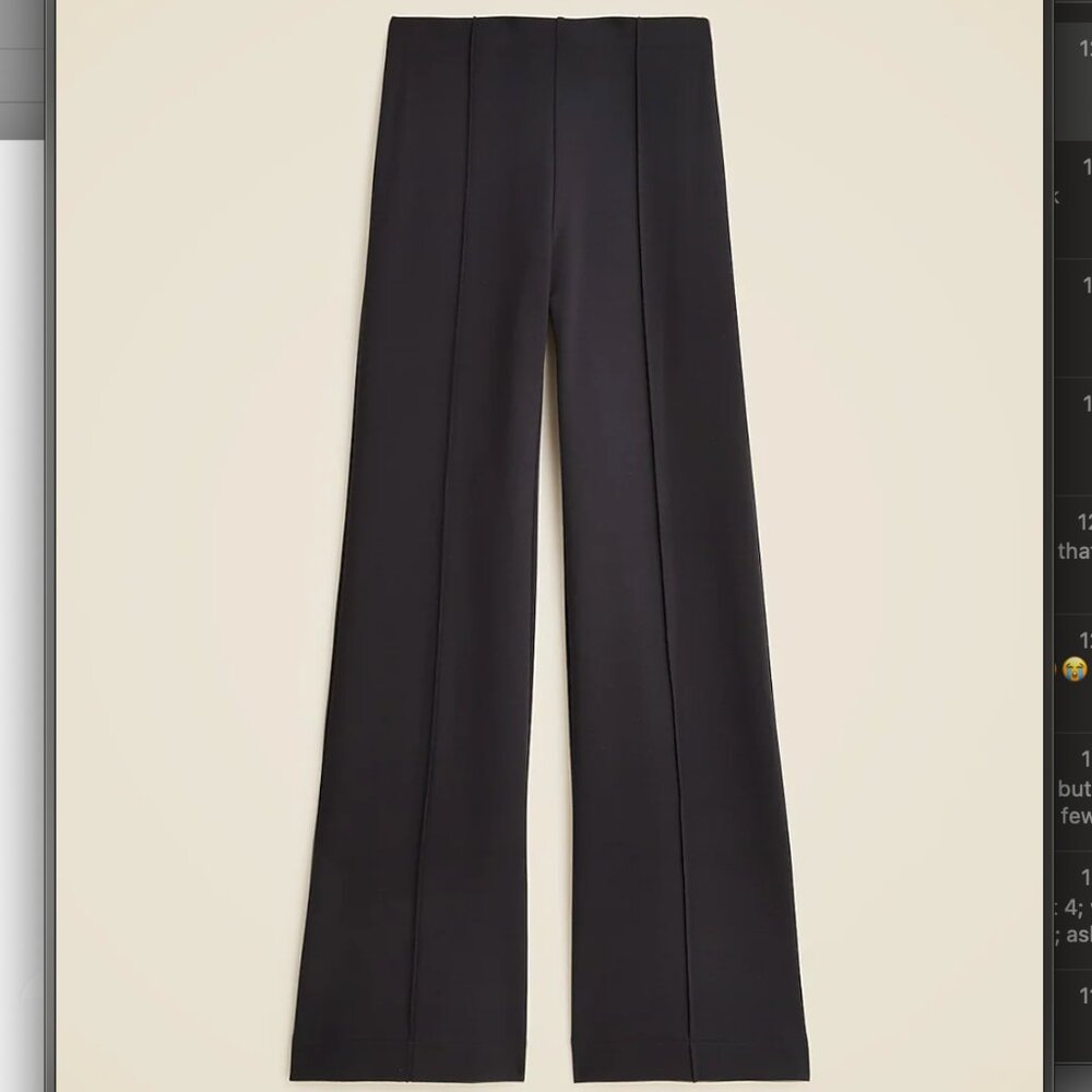 Jcrew Wide-leg pant in stretch ponte